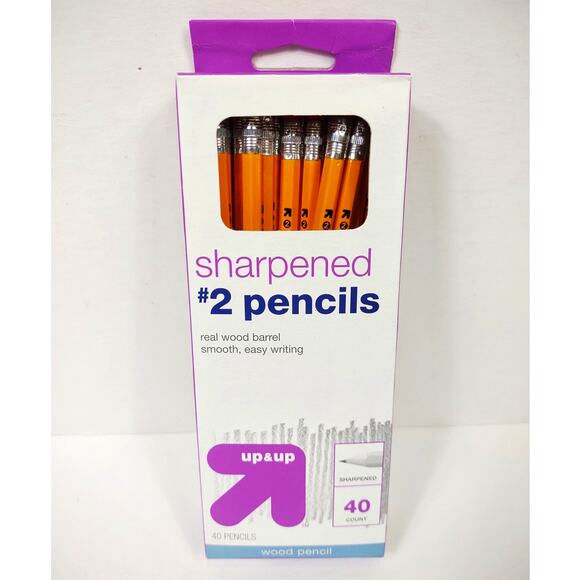 up & up Sharpened #2 Wood Pencils 40 Count Partial Box 28 Remaining - Picture 4 of 7